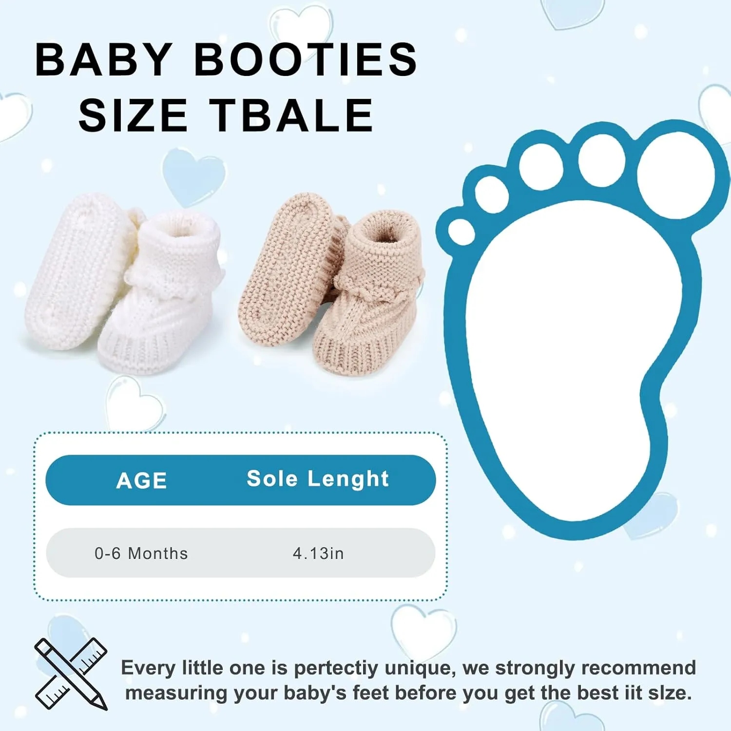 Baby Booties Newborn Infant Knit Shoes Soft Cozy Warm Cotton Boots for Boy Girl