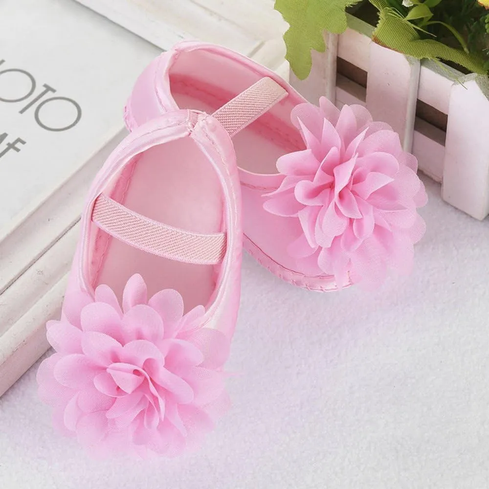 Babys Girls Flat Shoes Toddler Soft Sole Mary Jane Floral Princess First Walker Shoes