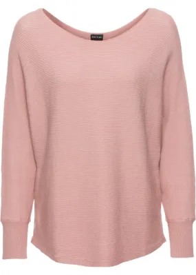 Bodyflirt oversized ribbed sweater, pink