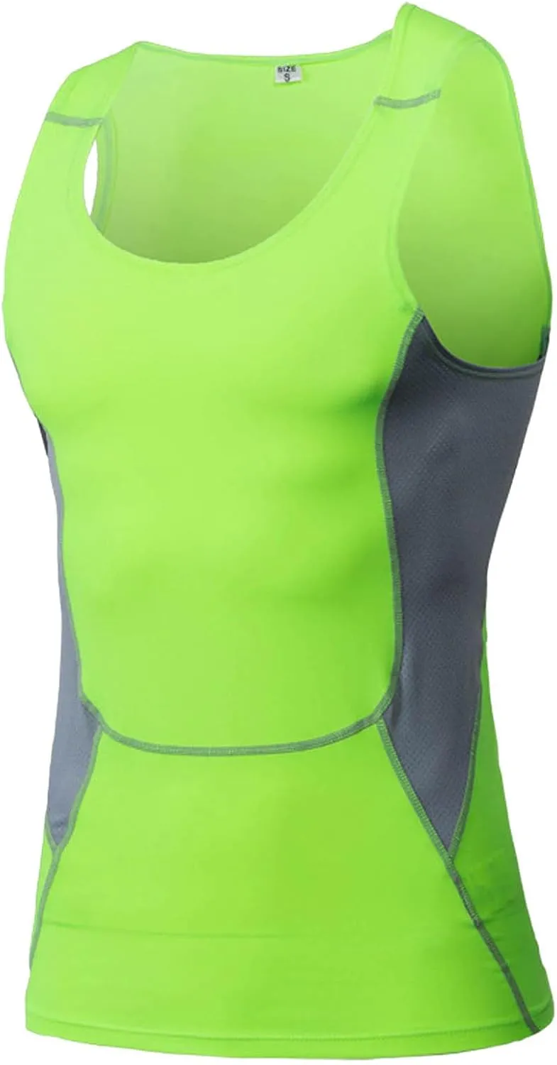Mens Shaper Slimming Compression Shirt Shaperluv Body Athletic Exercise Vest Man Tight Big and Tall Gym Running Tank
