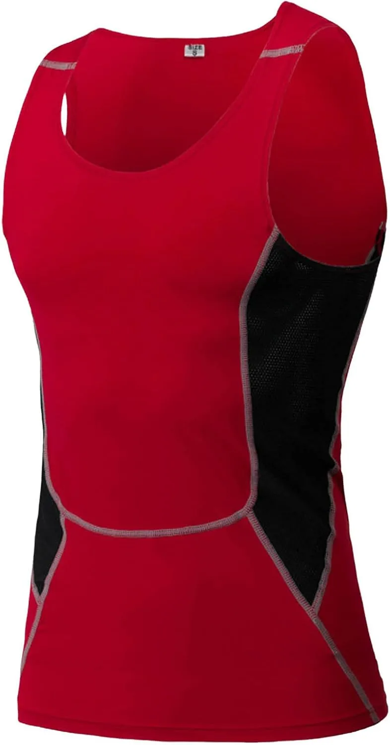 Mens Shaper Slimming Compression Shirt Shaperluv Body Athletic Exercise Vest Man Tight Big and Tall Gym Running Tank