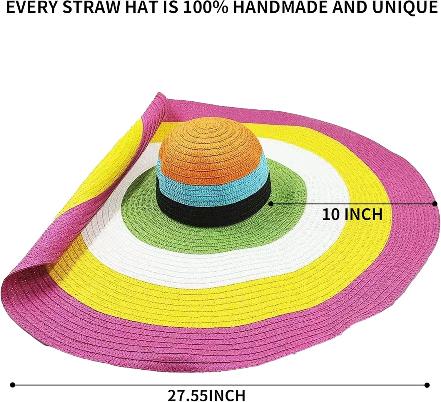 Oversized Beach Straw Hats for Women Extra Large Wide Brim Beach Hat Foldable Roll up Floppy Sun Hat Summer UV Protection