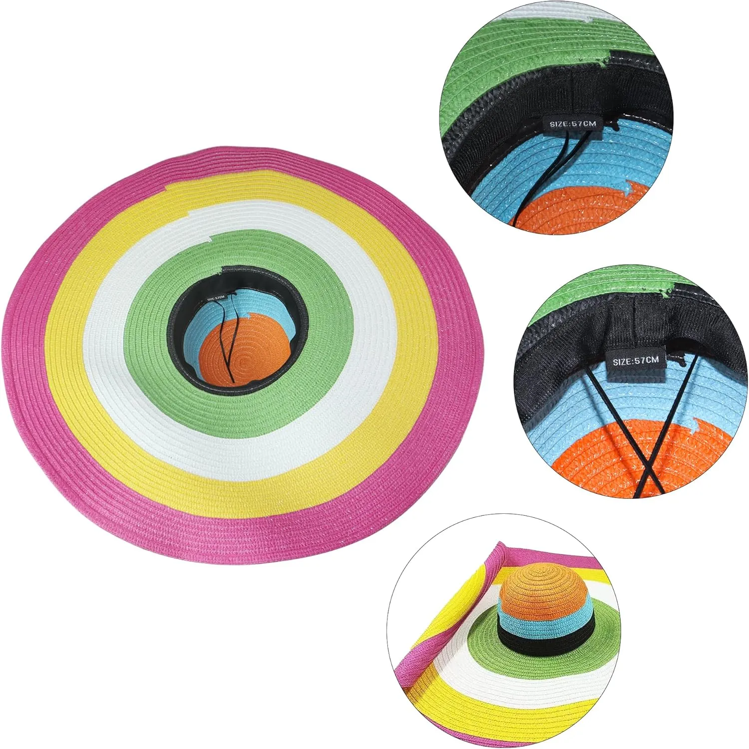 Oversized Beach Straw Hats for Women Extra Large Wide Brim Beach Hat Foldable Roll up Floppy Sun Hat Summer UV Protection